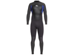Pianka Quiksilver 3/2mm Prologue Men Back Zip Steamer Wetsuit Black Blue 2021