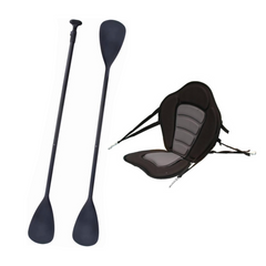 Zestaw Wiosło SUP/Kajak John Paddle V2 170-210/225cm + Siedzisko do deski SUP NRO Silver