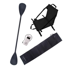 Zestaw Wiosło Składane Kajakowe John Paddle V2 225cm + Siedzisko Kajakowe John Paddle do Deski SUP Czarne + pokrowiec + etui