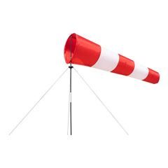 Rękaw - wskaźnik wiatru Biało / Czerwony HQ Windsock Airport 150 cm