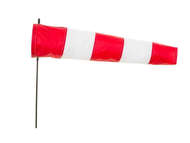 Rękaw - wskaźnik wiatru Biało / Czerwony HQ Windsock Airport 60cm